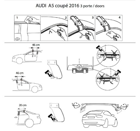 Comprar Juego de 2 Barras para AUDI A5 Coupe de +2016 online