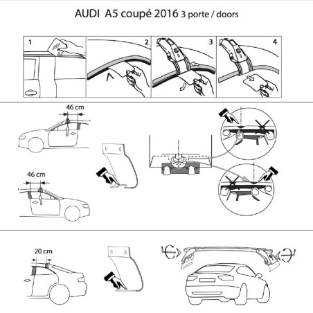 Comprar Juego de 2 Barras para AUDI A5 Coupe de +2016 online