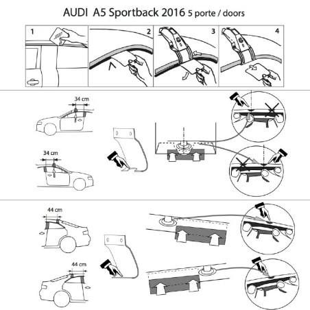Comprar Juego 2 Barras para Audi A5 SPORTBACK (II) (F5) (2016 a 2025)