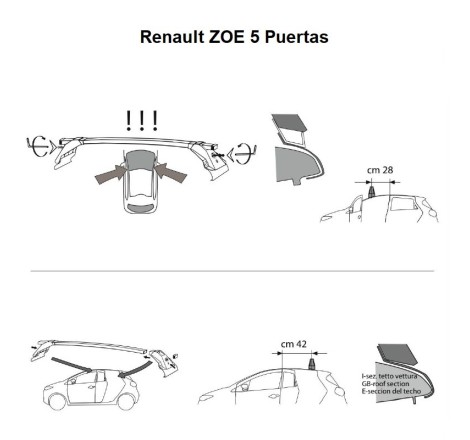 Comprar Juego de 2 Barras para Renault ZOE online