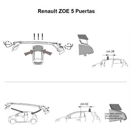 Comprar Juego de 2 Barras para Renault ZOE online