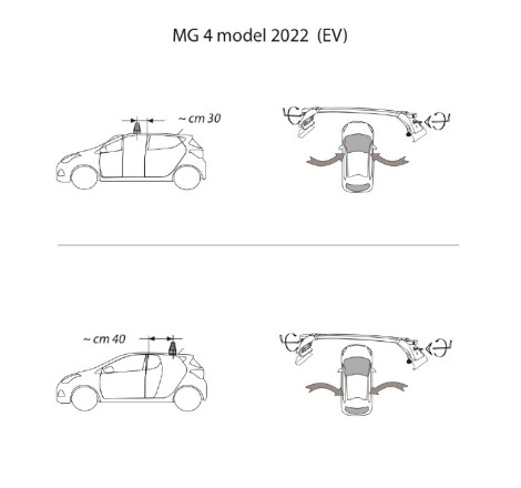 Comprar Juego de 2 Barras para MG4 (I) de 2022 a 2030 online