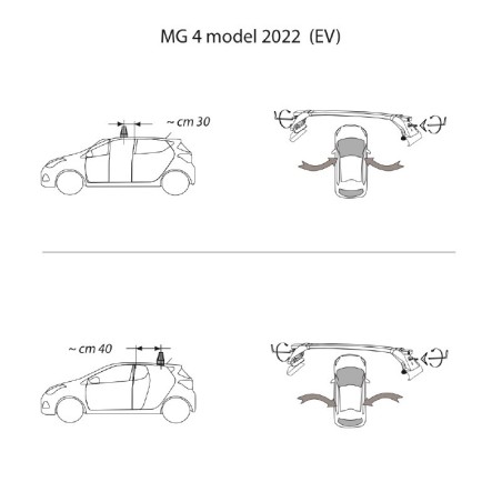 Comprar Juego de 2 Barras para MG4 (I) de 2022 a 2030 online