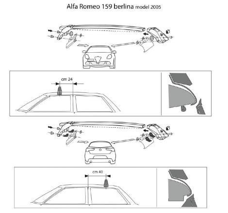 Comprar Juego 2 Barras para Alfa Romeo 159 (2005 a 2011)