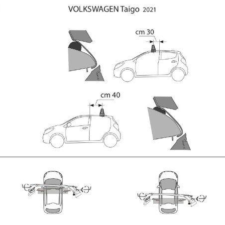 Comprar Juego 2 Barras ALU Volkswagen TAIGO (I) 2021 a 2029.