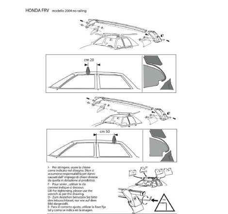 Comprar Juego 2 Barras ALU Honda FR-V2004 a 2011.