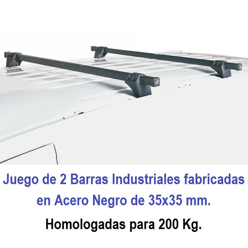 Juego de 2 Barras Industriales Acero 35x35 mm. para Ren. EXPRESS (I)