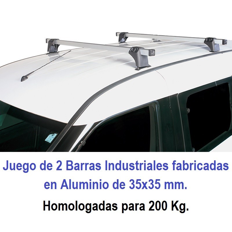 Juego de 2 Barras Industriales Aluminio 35mm. Citroen C15, 1984-2005